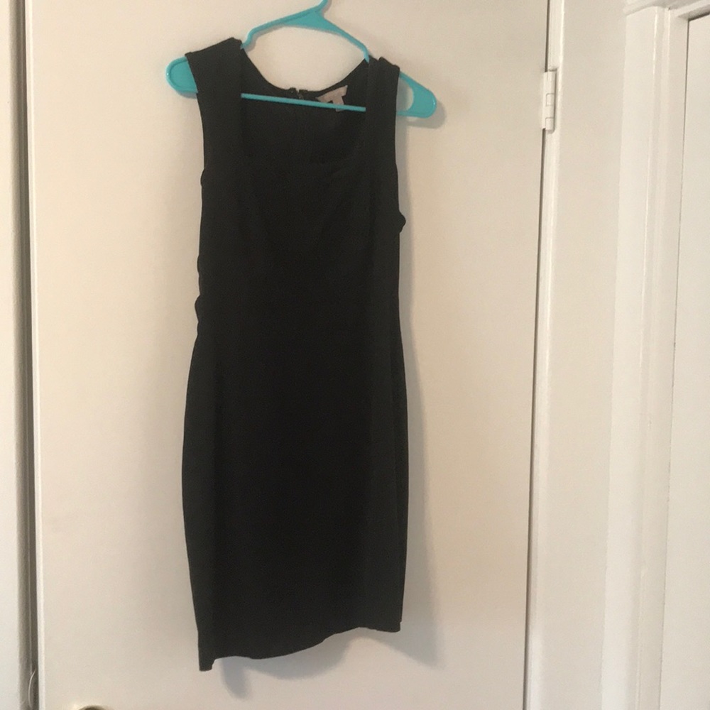 Black fitted cocktail dress